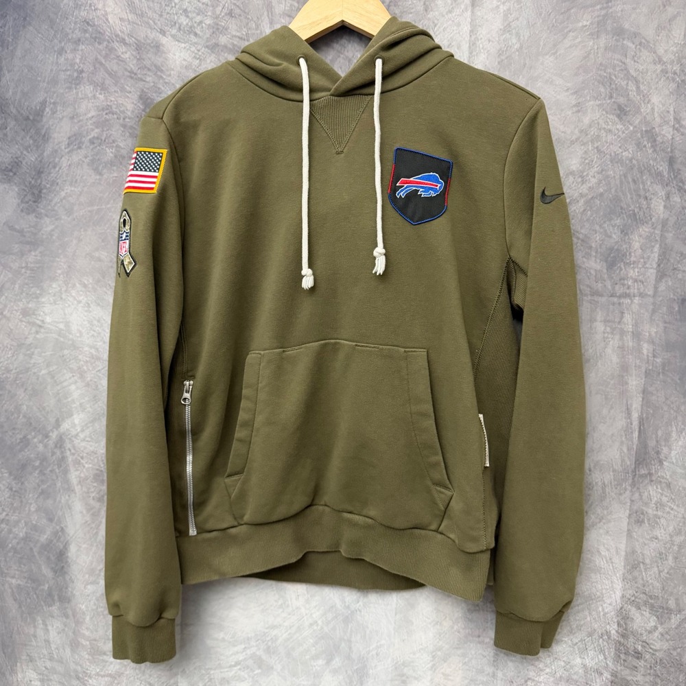 Nike Buffalo Bills Salute to Service Hoodie Olive Green Womens Medium NFL